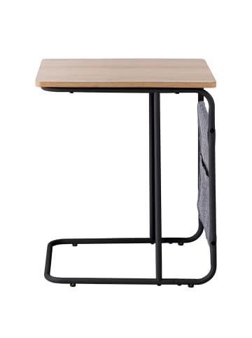 home24 Beistelltisch Staffo in Eiche / Grau / Schwarz