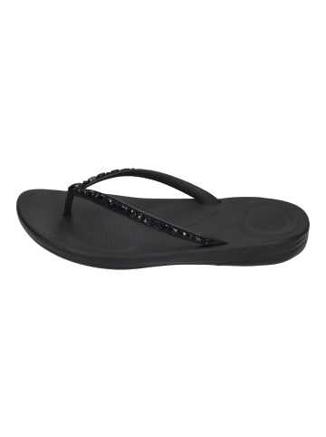 fitflop Zehentrenner IQUSHION MULTI-CRYSTAL ERGONOMIC FLIP in schwarz