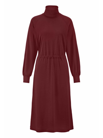Hessnatur Jersey Kleid Midi in dunkelrot