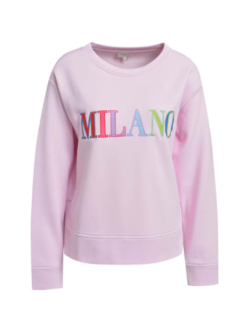 Milano Italy Sweatshirt mit Rundhalsausschnitt & 1/1-Ärmeln in Rose