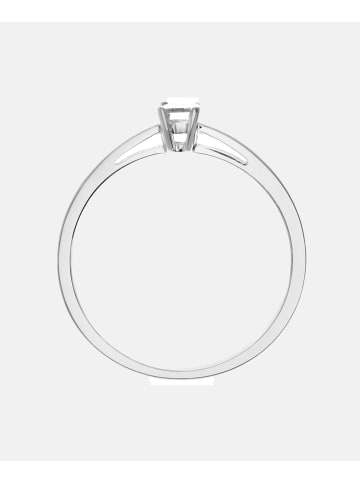 Diamant L'éternel Ring aus 750 Weißgold mit 0.25 Karat Diamant mit Smaragd