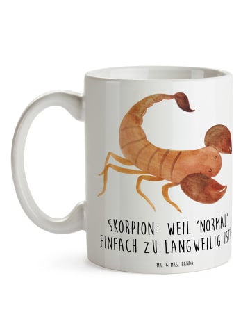 Mr. & Mrs. Panda Tasse Skorpion Unikat mit Spruch in Weiß