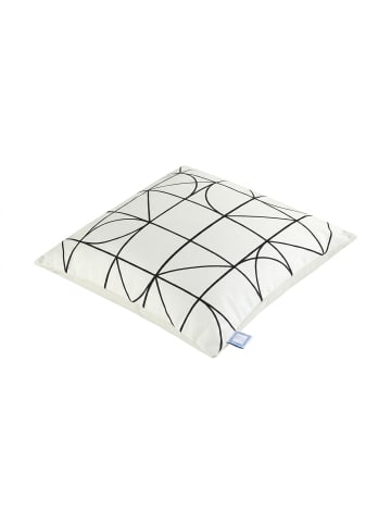 Kayoom Dekokissen Kennedy 125 45 x 45 cm in weiß - schwarz