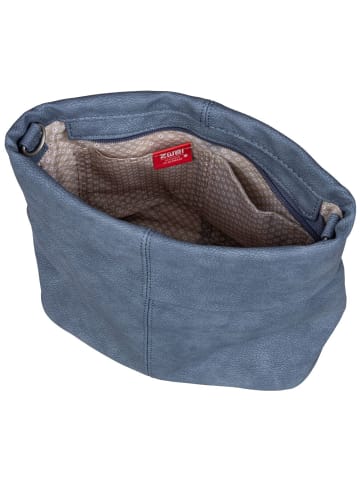 Zwei Beuteltasche Mademoiselle M8 in Nubuk/Sky