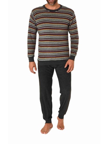 NORMANN langarm Frottee Schlafanzug Pyjama Bündchen - 77601 in gelb