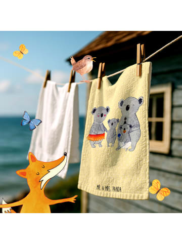 Mr. & Mrs. Panda Handtuch Koala Familie ohne Spruch in Gelb Pastell