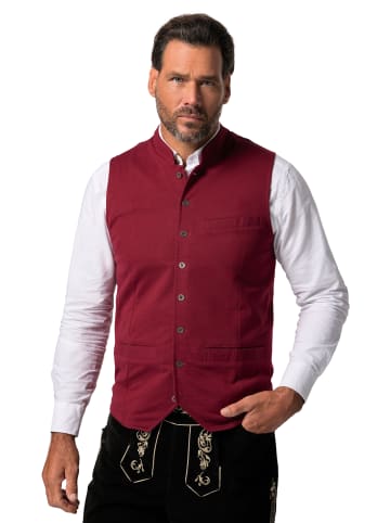 JP1880 Steppweste in dunkel kirschrot