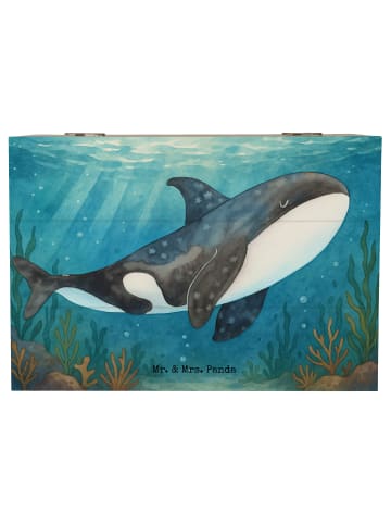 Mr. & Mrs. Panda Truhe Orca Design ohne Spruch in Weiß