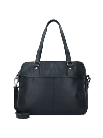 The Chesterfield Brand Wax Pull Up Schultertasche Leder 34 cm in schwarz