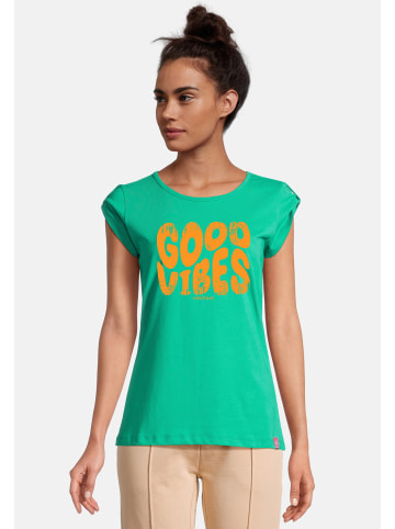 Salzhaut Shirt BIIKE - GOOD VIBES in Mint-Neon Orange