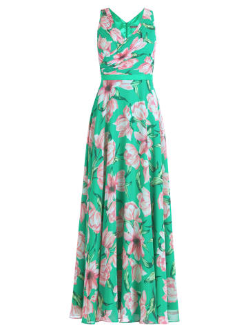 Vera Mont Abendkleid mit Plissee in Green/Rosé
