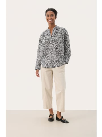 PART TWO Kurzarm-Bluse NatalePW Oversize fit in Black Mini Flower