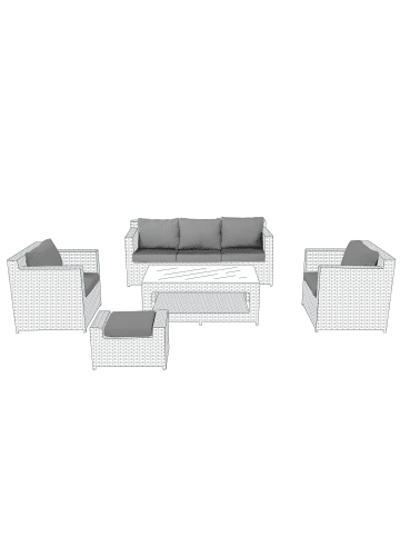 Beliani Kissenbezug ROMA in Grau - (W) 56 x (H) 10 x (L) 38 cm