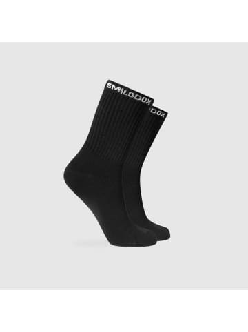 SMILODOX Damen Tennissocken 2er Pack Multicolor in Schwarz