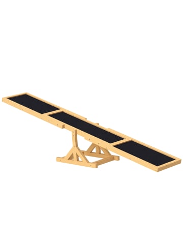 Pawhut Hundewippe Gelb Tannenholz