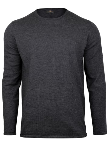 Clark Crown® Basic Crew Neck Strickpullover in anthrazit