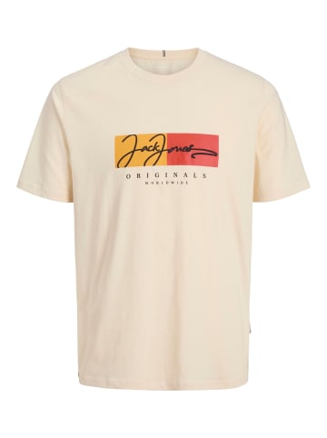 JACK & JONES PLUS T-shirt in Antique White