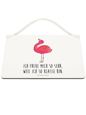 Mr. & Mrs. Panda Wanddeko Flamingo Stolz mit Spruch in Weiß