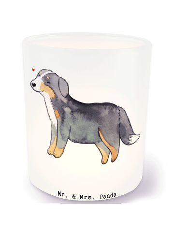 Mr. & Mrs. Panda Glas Teelichthalter Berner Sennenhund Lebensret... in Transparent