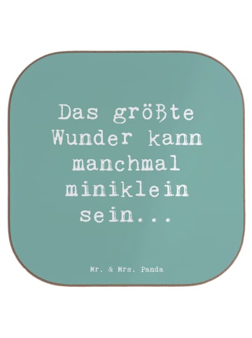Mr. & Mrs. Panda Untersetzer Spruch Wunder Entdecken mit Spruch in Meeresbrise