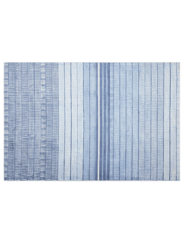 Beliani Kurzflor YARDERE in Blau/Weiß - (W) 140 x (H) 1 x (L) 200 cm