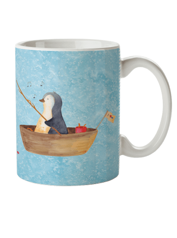 Mr. & Mrs. Panda Kindertasse Pinguin Angelboot ohne Spruch in Eisblau