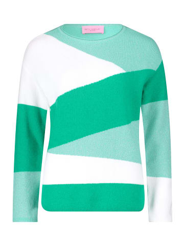 Betty Barclay Feinstrickpullover mit Color Blocking in Patch Green/Petrol