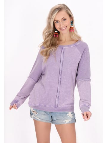 IZIA Women Sweatshirt in Violet Melange