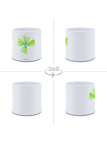 Mr. & Mrs. Panda Pflanzkübel Blume Kleeblatt ohne Spruch in Weiß