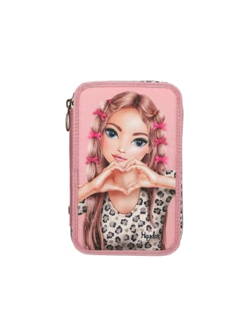Depesche 3-Fach Federtasche LEOHEART mit Schleifen TOPModel 7,5 x 13 x 20 cm in rosa