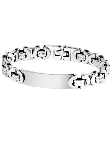 Adeliás Herren Armband aus Edelstahl 21,5 cm in silber