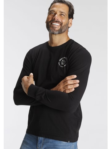 H.I.S. Langarmshirt in schwarz, oliv