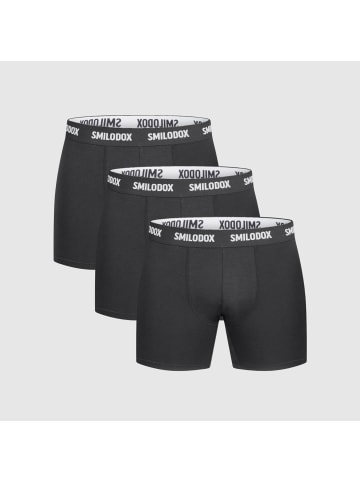 SMILODOX Boxershorts 3er Pack in Schwarz