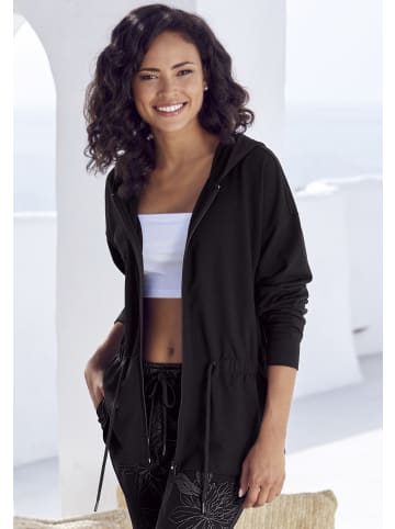 LASCANA Sweatjacke in schwarz