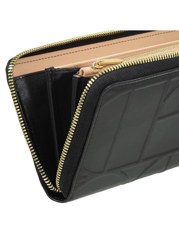 DuDu Up Geldbörse RFID Schutz Leder 20 cm black-nude