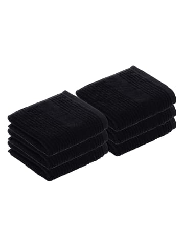Vossen 6er Pack Gästetuch in schwarz