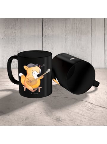 Mr. & Mrs. Panda Henkeltasse Ukulele Freude mit Spruch in Schwarz