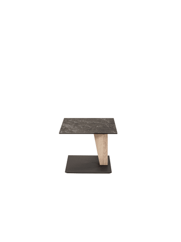 58 aufm Kessel BEISTELLTISCH Cella 55x47x47 höhenverstellbar Wildeiche/Nero