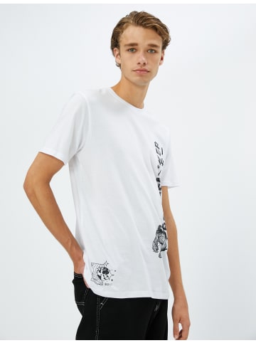 KOTON T-shirt in Weiß