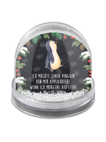 Mr. & Mrs. Panda Weihnachts Schneekugel Pinguin mHerzieren mit ... in Kreidetafel