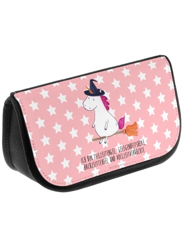 Mr. & Mrs. Panda Kosmetiktasche Einhorn Hexe mit Spruch in Rot Pastell