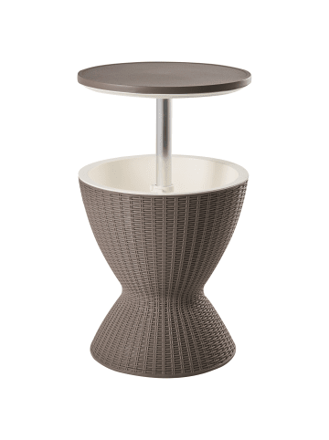 Beliani Stehtisch AISA in Braun - (W) 49 x (H) 58 x (L) 49 cm