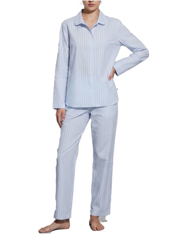 Seidensticker Pyjama Lang in zen blue