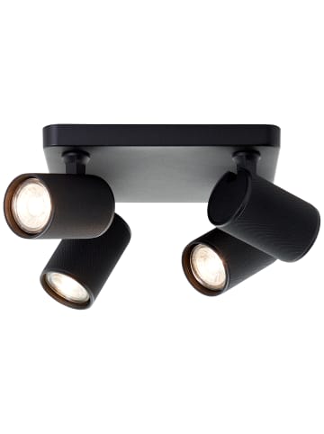 Brilliant Marty LED Spotplatte 4flg sand schwarz schwarz 4x GU10, 10 W, LED-Leu