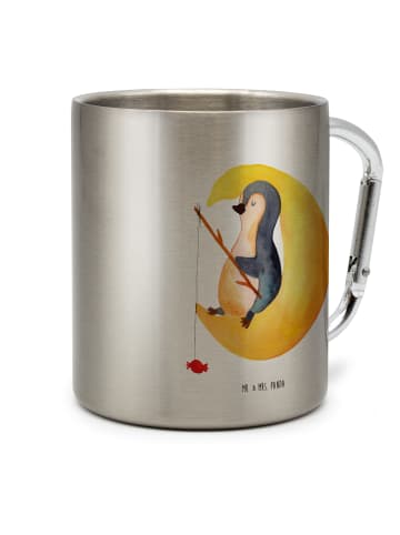 Mr. & Mrs. Panda Blechtasse Pinguin Mond ohne Spruch in Silber