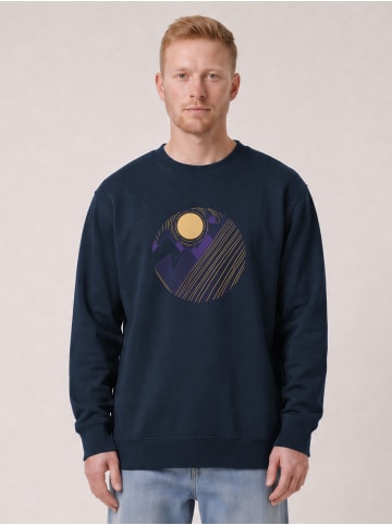 wat? Apparel Sweatshirt Geometric Landscape 3 in Dunkelblau