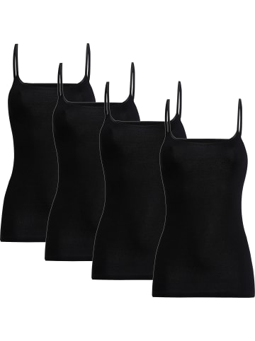 Con-ta Unterhemd 4er-Pack in schwarz