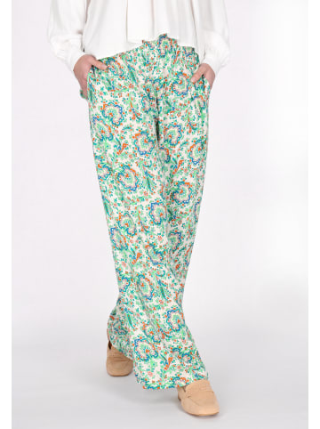 VIRITA Women Pants in Green Multicolor
