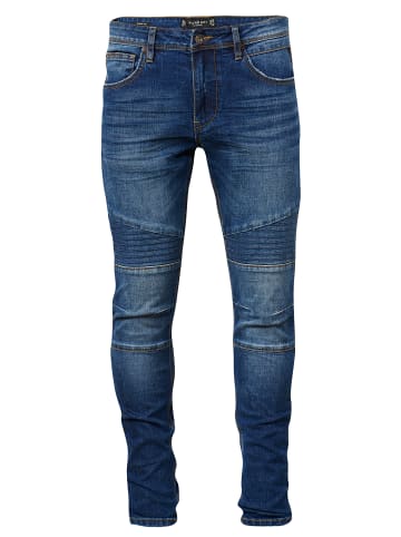 KOROSHI Jeans Biker Skinny Fit in blau