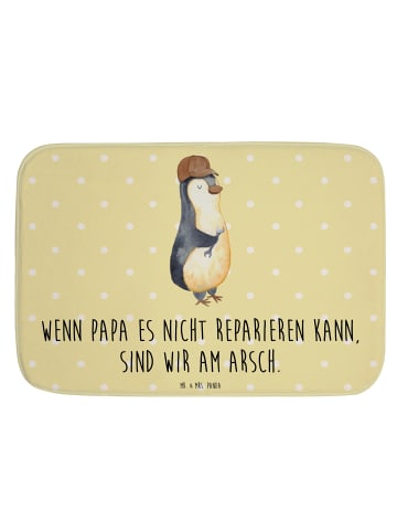 Mr. & Mrs. Panda Badematte Wenn Papa es nicht reparieren kann, s... in Gelb Pastell